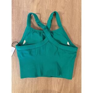 Alo Seamless Ribbed Favorite Bra Tank in Spruce Green NWT